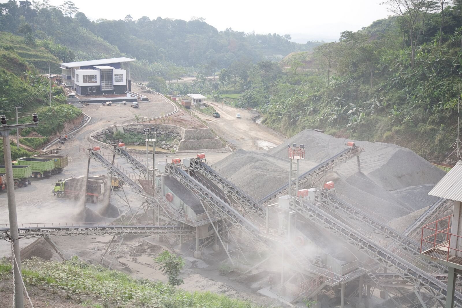 Aggregate production at Lotus quarry